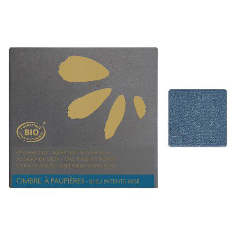 Enveloppe et godet bleu intense iris&eacute; cosm&eacute;tique bio